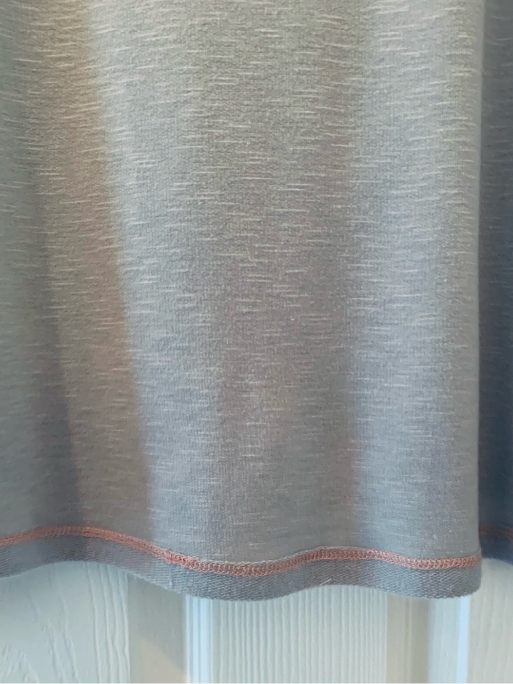 Oversized Light Blue Top with Floral Sleeves • Size Small - Picture 6 of 12
